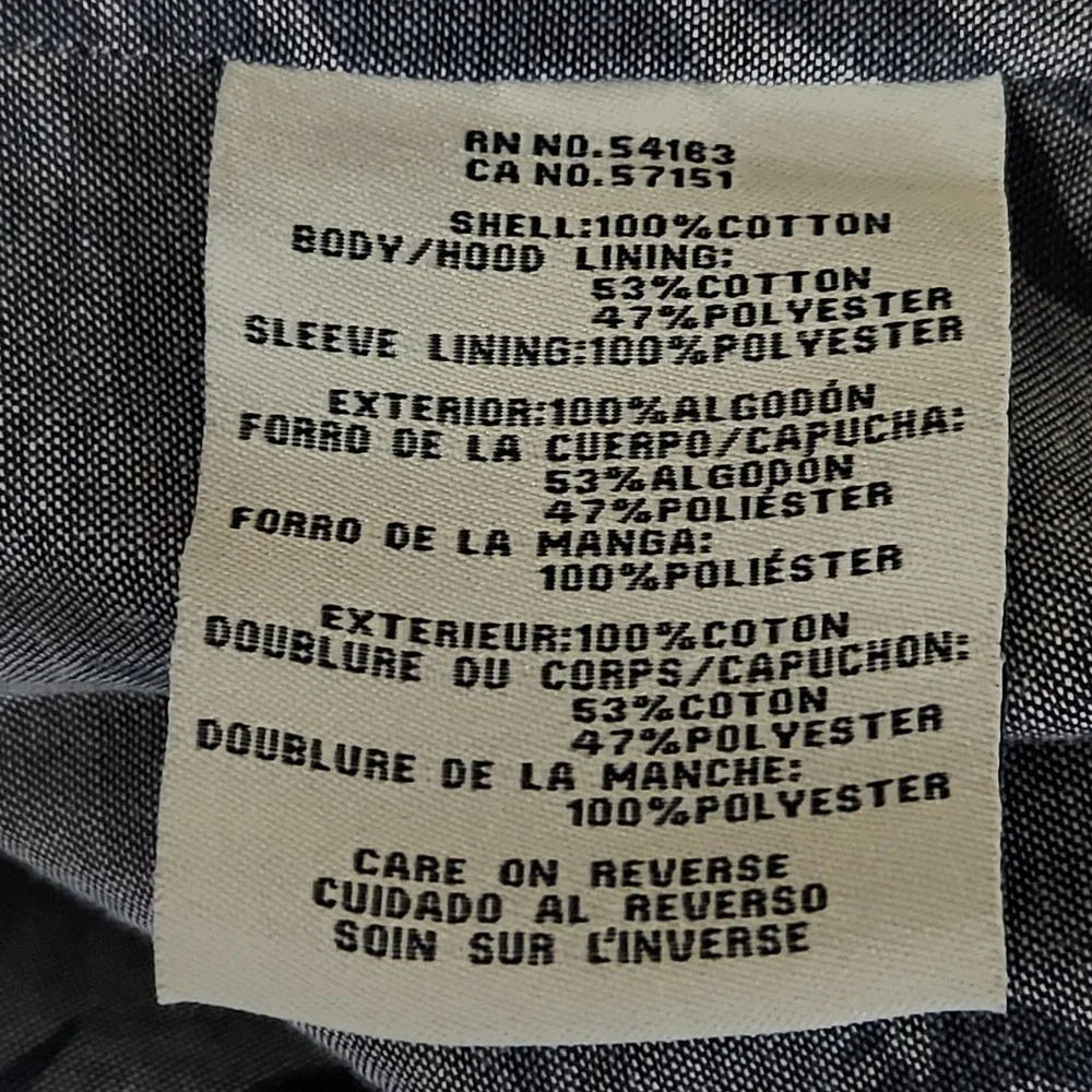 Levis‎ Lined Reverse Twill Cotton Swing Hooded White Denim Jacket Mens Medium